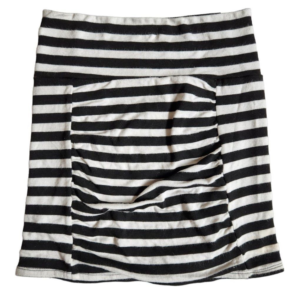 Free People black white striped mini skirt sz XS